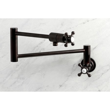 Kingston Brass KS4105BX Wall Mount Pot Filler, Oil Rubbed Bronze KS4105BX